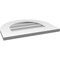Ekena Millwork Round Top Surface Mount PVC Gable Vent: Non-Functional, w/ 3-1/2"W x 1"P Standard Frame, 20"W x 16"H GVPRT20X1601SN - alternate 2